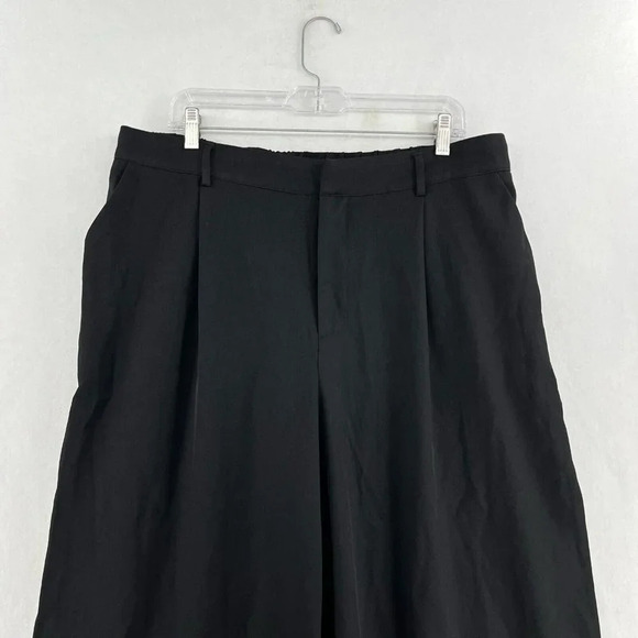 Cider Pants Women's Sz 1XL Black High-Rise Cropped Wide Leg Elastic Waist - Picture 6 of 13